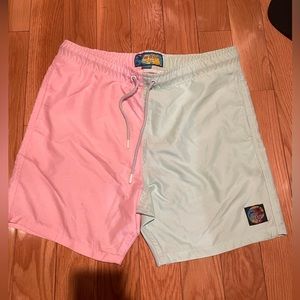 Split Dye Swim Trunks - New Without Tags